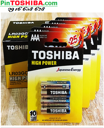 COMBO MUA 01Hộp 12vỉ (48viên) Pin AAA Toshiba LR03GCP BP-4PV High Power _Giá chỉ 396.000/Hộp 48viên